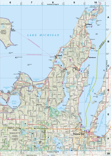 Garmin Michigan Atlas & Gazetteer Page 59 digital map