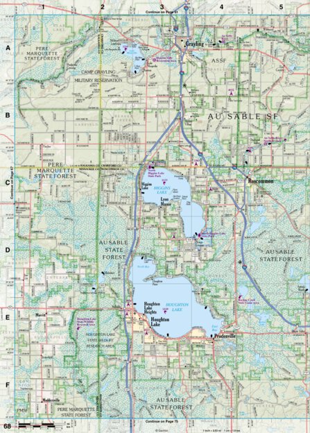Garmin Michigan Atlas & Gazetteer Page 68 digital map