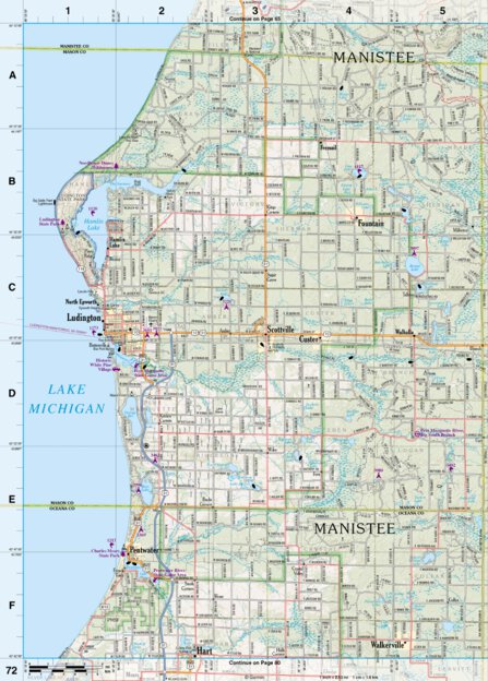 Garmin Michigan Atlas & Gazetteer Page 72 digital map