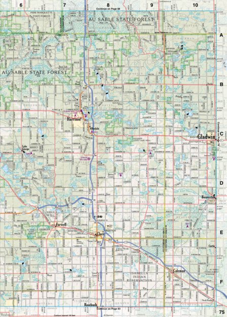 Garmin Michigan Atlas & Gazetteer Page 75 digital map