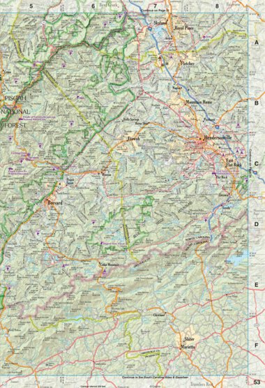 Garmin North Carolina Atlas & Gazetteer Page 53 digital map