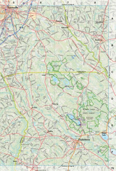 Garmin North Carolina Atlas & Gazetteer Page 75 digital map