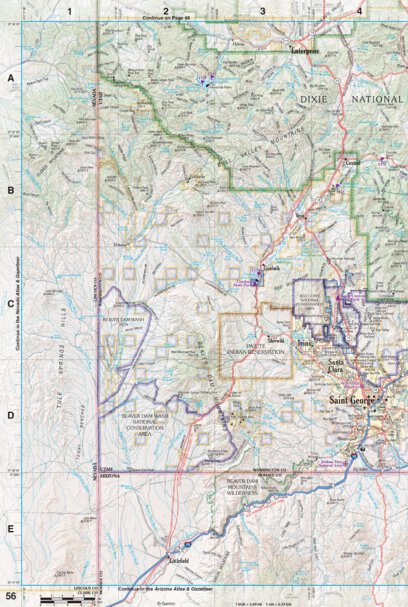 Garmin Utah Atlas & Gazetteer Page 56 digital map