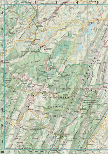 Garmin West Virginia Atlas & Gazetteer Page 38 digital map