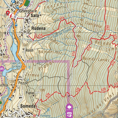 Geoforma FZE 42. Val di Fassa digital map