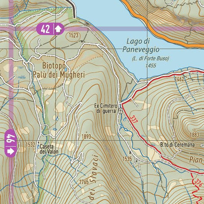 Geoforma FZE 45. Paneveggio, Catena del Lagorai digital map