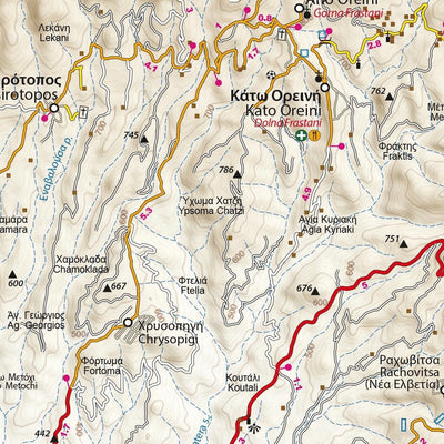 Geopsis Maps & Guides of Greece Orvilos - Menoikio - Vrontou (Lailias) 1:50.000 digital map