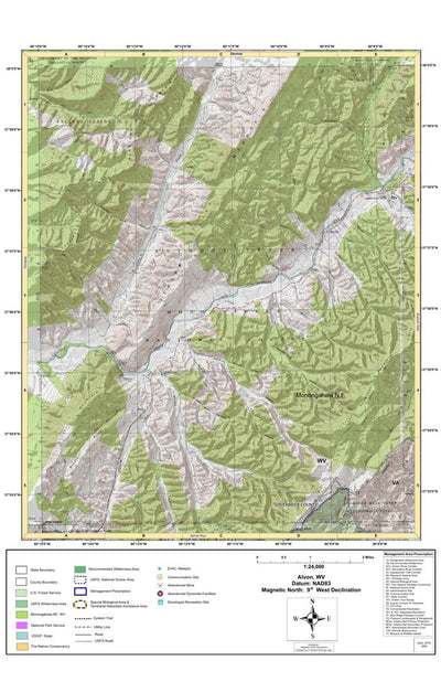 George Washington & Jefferson National Forest Alvon digital map