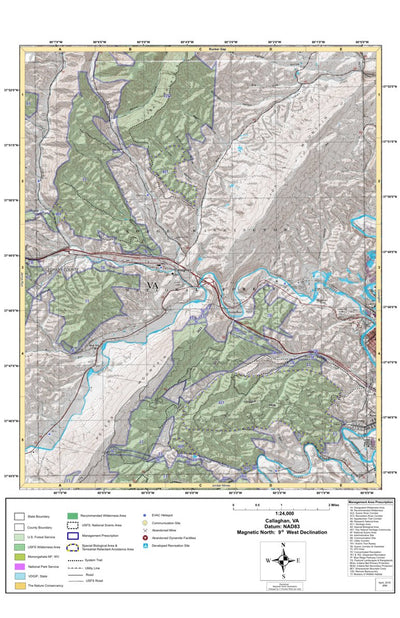 George Washington & Jefferson National Forest Callaghan digital map