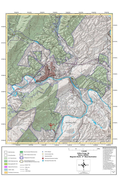 George Washington & Jefferson National Forest Clifton Forge digital map