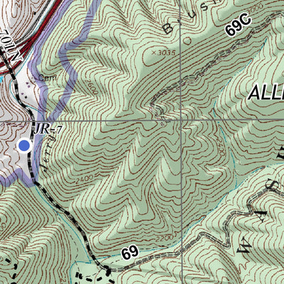 George Washington & Jefferson National Forest Jerrys Run digital map