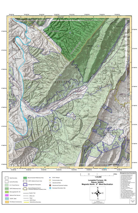 George Washington & Jefferson National Forest Longdale Furnace digital map
