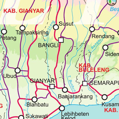 Georof Map Services Bali Tourism digital map