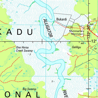 Geoscience Australia Alligator River SD53 - 01 digital map