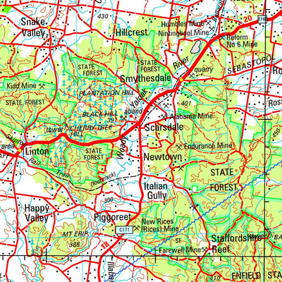 Geoscience Australia Ballarat - SJ54-08 digital map