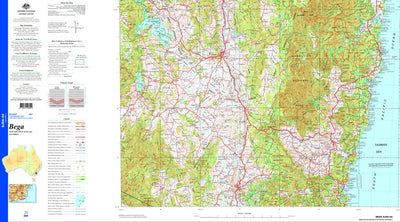 Geoscience Australia Bega SJ55 - 04 digital map