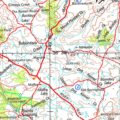 Geoscience Australia Bega SJ55 - 04 digital map