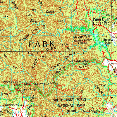 Geoscience Australia Bega SJ55 - 04 digital map