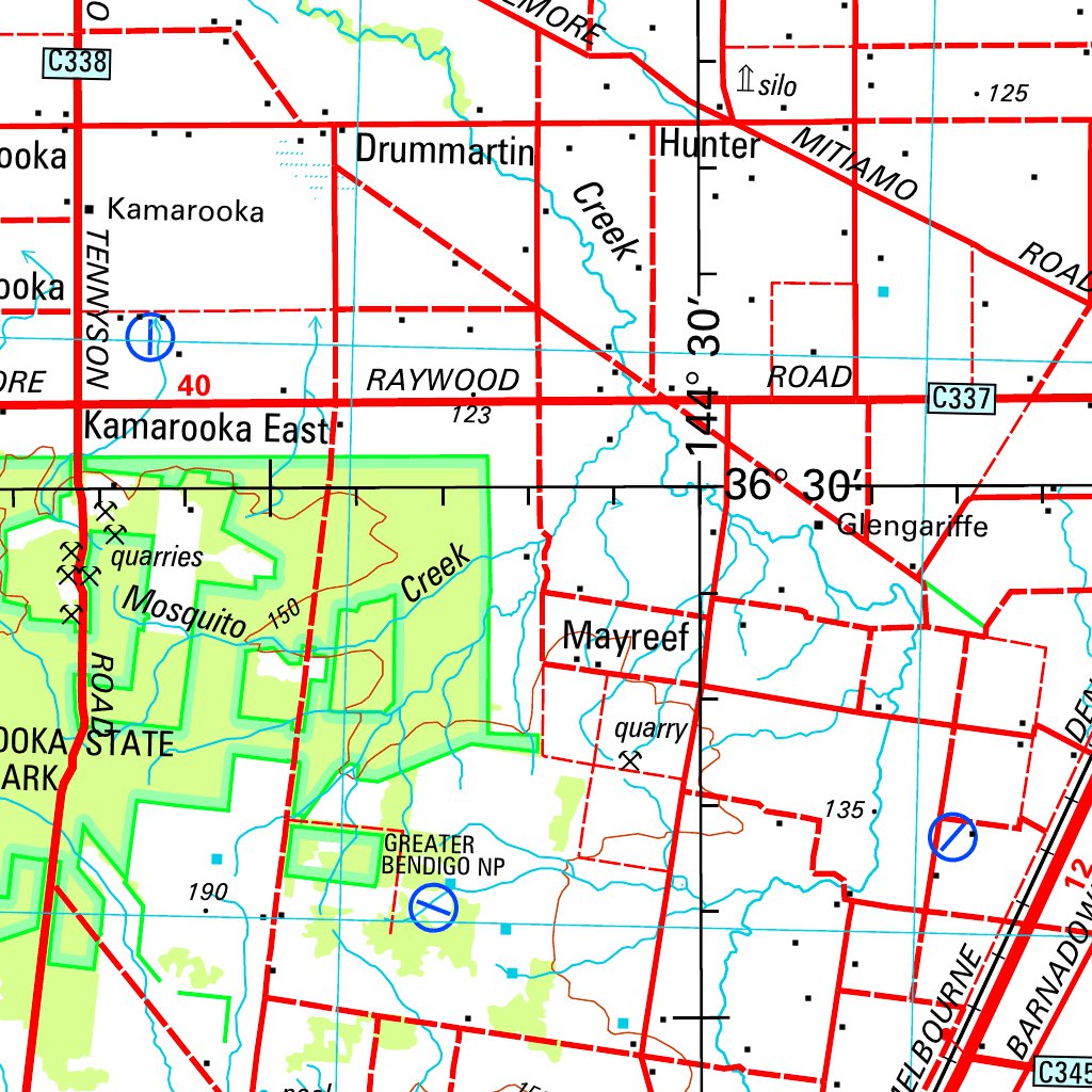 Bendigo SJ55 - 01 Map by Geoscience Australia | Avenza Maps