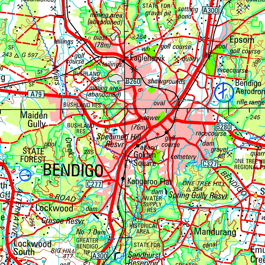 Bendigo SJ55 01 Map by Geoscience Australia Avenza Maps