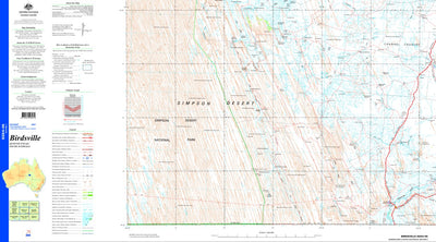 Geoscience Australia Birdsville SG54 - 05 digital map