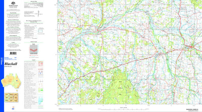 Geoscience Australia Blackall SG55 - 01 digital map