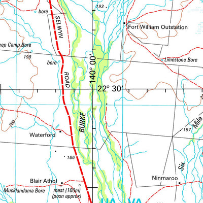 Geoscience Australia Boulia SF54 - 10 digital map