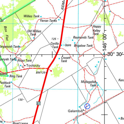 Geoscience Australia Bourke SH55 - 10 digital map