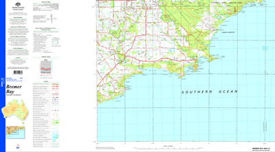 Geoscience Australia Bremer Bay SI50 - 12 digital map