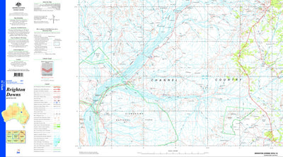 Geoscience Australia Brighton Downs SF54 - 15 digital map