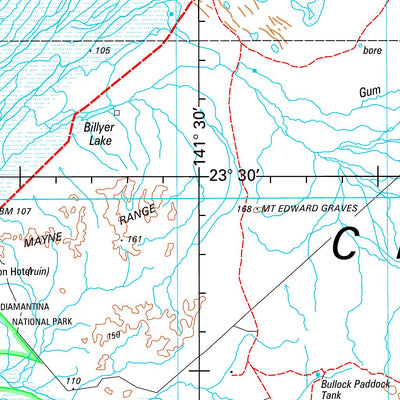Geoscience Australia Brighton Downs SF54 - 15 digital map