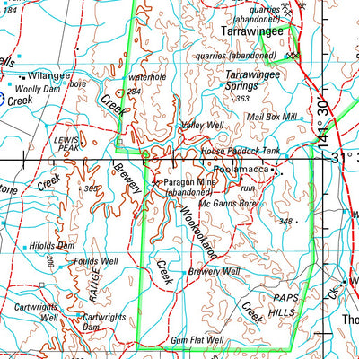 Geoscience Australia Broken Hill SH54 - 15 digital map