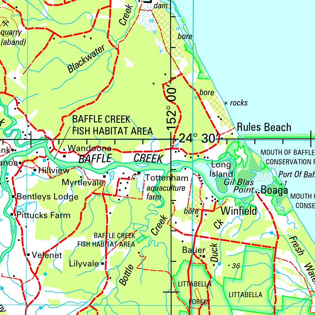 Bundaberg SG56 - 02 Map by Geoscience Australia | Avenza Maps