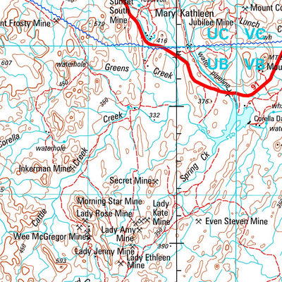 Geoscience Australia Cloncurry SF54 - 02 digital map