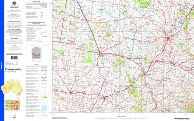 Geoscience Australia Cootamundra SI55 - 11 digital map