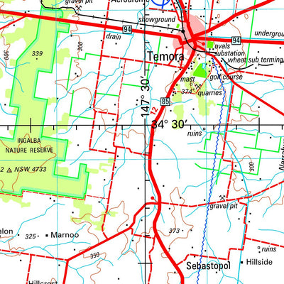 Geoscience Australia Cootamundra SI55 - 11 digital map