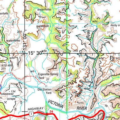 Geoscience Australia Delamere SD52 - 16 digital map