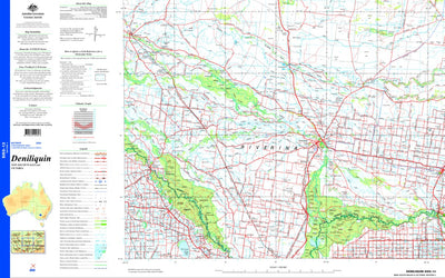 Geoscience Australia Deniliquin SI55 - 13 digital map