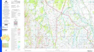 Geoscience Australia Dobbyn SE54 - 14 digital map