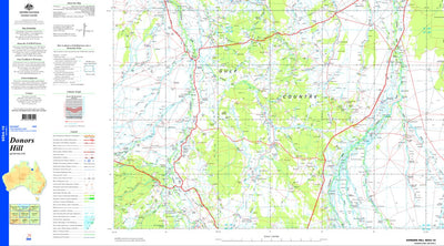 Geoscience Australia Donor Hills SE54 - 10 digital map