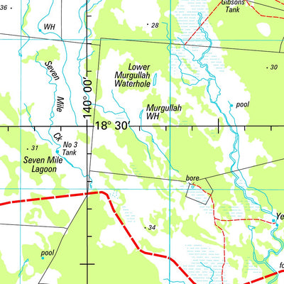 Geoscience Australia Donor Hills SE54 - 10 digital map