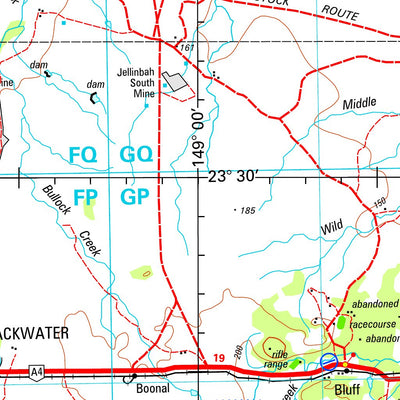 Geoscience Australia Duaringa SF55 - 16 digital map