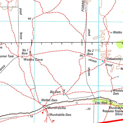 Geoscience Australia Eucla Special SH52 - 14 digital map