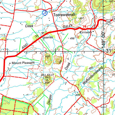 Geoscience Australia Gilgandra SH55 - 16 digital map