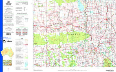 Geoscience Australia Horsham SJ54 - 03 digital map