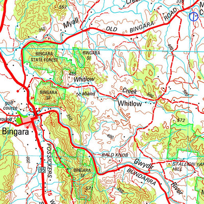 Geoscience Australia Inverell SH56 - 05 digital map