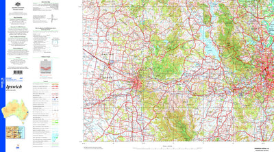 Geoscience Australia Ipswich SG56 - 14 digital map