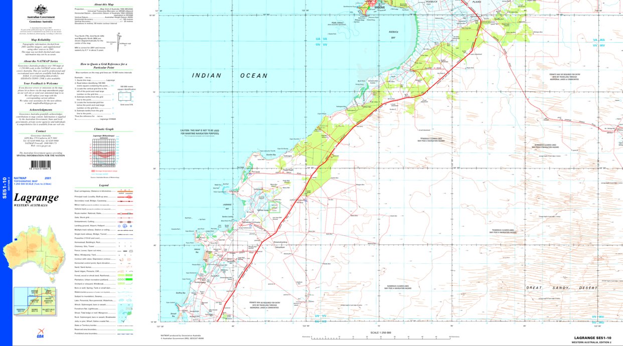 Lagrange Se51 10 Map By Geoscience Australia Avenza Maps