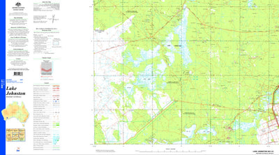 Geoscience Australia Lake Johnston SI51 - 01 digital map