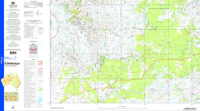 Geoscience Australia Limbunya SE52 - 07 digital map